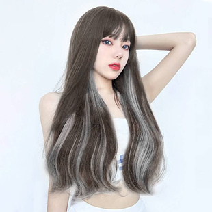 假发韩式 发型全头套自然挑染 假发女长发长卷发日常网红时尚