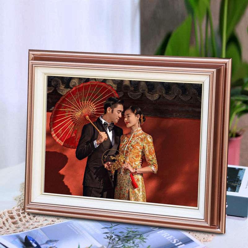 结婚照相框摆台儿童全家福洗照片定制挂墙相片打印加相册框制作