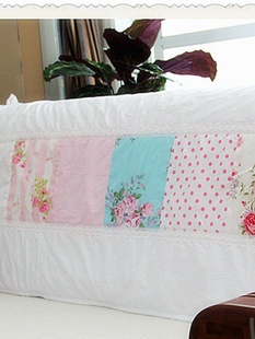 床头套 床头罩 韩式 带绣花蕾丝 夹棉 拼布艺术 碎花拼布 沙发巾