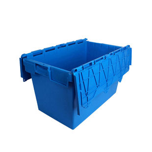 带盖周转箱斜插箱塑料箱物流收纳箱胶箱储物箱工具箱工具箱加厚型