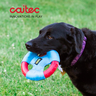 CAITEC宠物玩具方向盘飞盘较重可发声可投掷互动适合中大型犬