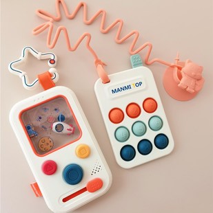 按压泡泡解压玩具 锻炼小手太空水机幼儿玩具 宝宝手机按按乐