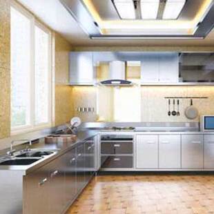 新款 厂促厂促南京不锈钢橱柜定制 整体厨房厨柜定做欧式 304钢202