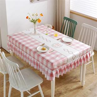 2023桌布餐桌罩布艺全包防尘家用防滑台布茶几套正方形长方形餐桌