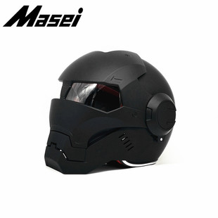 新款 Masei正品 个性 摩托车头盔男女610钢铁侠复古高端全盔儿童生日