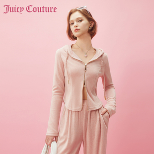 Juicy Couture橘滋2024早春日穿搭新款 女装 金属拉链拼缝女士外套