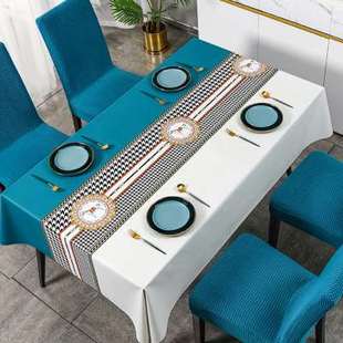 凳子餐桌布椅套椅垫套装 现代简约家用 桌布餐桌椅子套罩2022新款