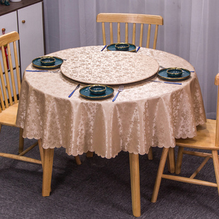 欧式 家用餐桌大圆桌玻璃转盘套 转盘套子防水防油防烫免洗桌垫