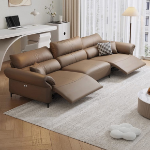 林氏木业意式 零靠墙电动功能沙发真皮多功能大小户型客厅家用直排
