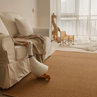 日式 仿剑麻亚麻地毯棉麻客厅地铺垫满铺黄麻地垫飘窗卧室榻榻米垫