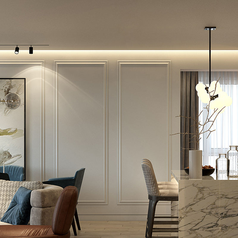 反光灯槽客厅走廊嵌入式 洗墙线性灯无边框LED线条回光型材铝 新款