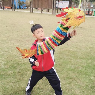 手工剪纸春d节新年中国风儿童小学生舞龙舞狮特色传统礼物艺品玩