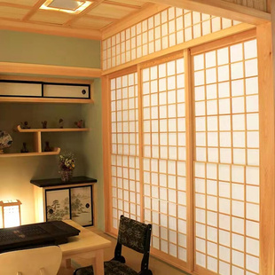 推拉门和室门障子纸定做日式 格子门衣柜定制榻榻米移门 日式