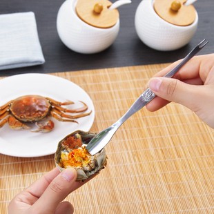 直供家用吃蟹工具创意不锈钢螃蟹钳吃海鲜蟹针大闸蟹叉子剥蟹针吃