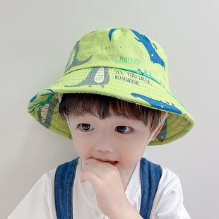 宝宝帽子夏季 薄款 儿童男童女童遮阳帽儿童防晒帽渔夫帽夏款 太阳帽