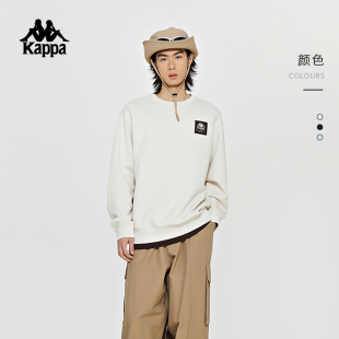 Kappa卡帕套头衫 2024新款 男运动卫衣织唛休闲圆领长袖 K0E12WT70