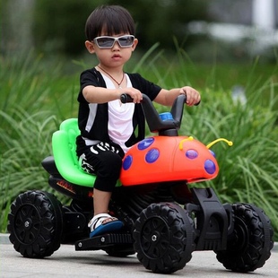 高档儿童电动摩托车三轮车2 6岁男女宝宝小孩子玩具车可坐人充电