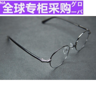 日本新款 复古金丝纯钛眼镜框日本手工β钛雕花圆形小脸女潮近