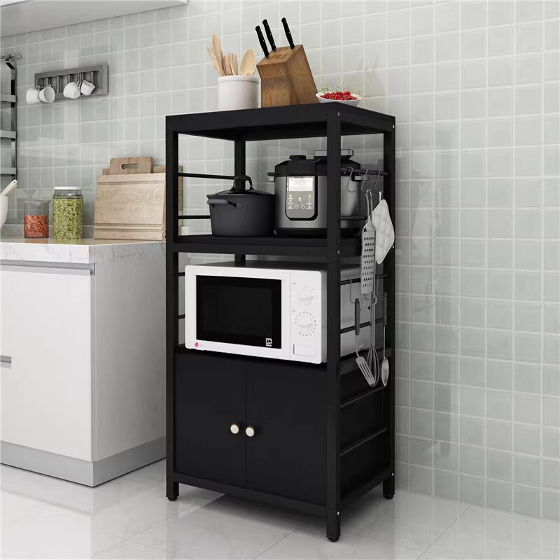 厨房置物架落地多层微波炉烤箱架子家用多功能碗盘电器收纳置物柜