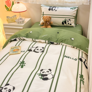 大学生宿舍专用床上用品三件套100全棉住校纯棉寝室儿童床单人床