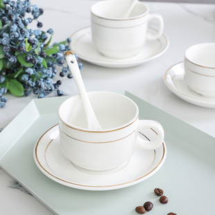 欧式 陶瓷咖啡杯套装 小奢华金边陶瓷奶茶杯酒店美式 咖啡杯可定制