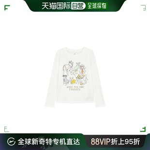 韩国直邮GAP 女童 14岁 KIDS T恤 Kids 521332 T恤_白色 长袖