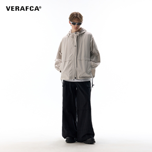 VFC VERAF CA连帽冲锋衣外套男2024新款 设计感宽松中性立领夹克