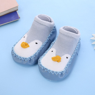 宝宝夏季 学步地板儿童棉短薄婴儿底袜防滑袜筒船皮袜卡通春夏袜子