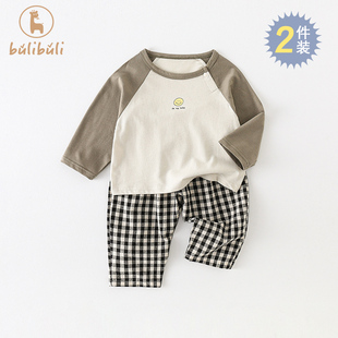 休闲裤 打底衫 韩版 男小童宝宝长袖 装 婴儿衣服春季 套装 子洋气两件套