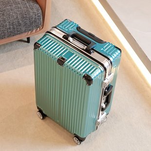开学季 行李箱结实耐用铝框款 女高颜值20寸男旅行箱复古拉杆箱密码