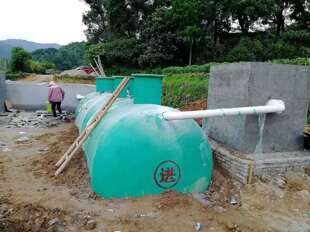 分力式 地一体化微动站农村散环玻璃钢泵污水处理设备化粪池保 埋式
