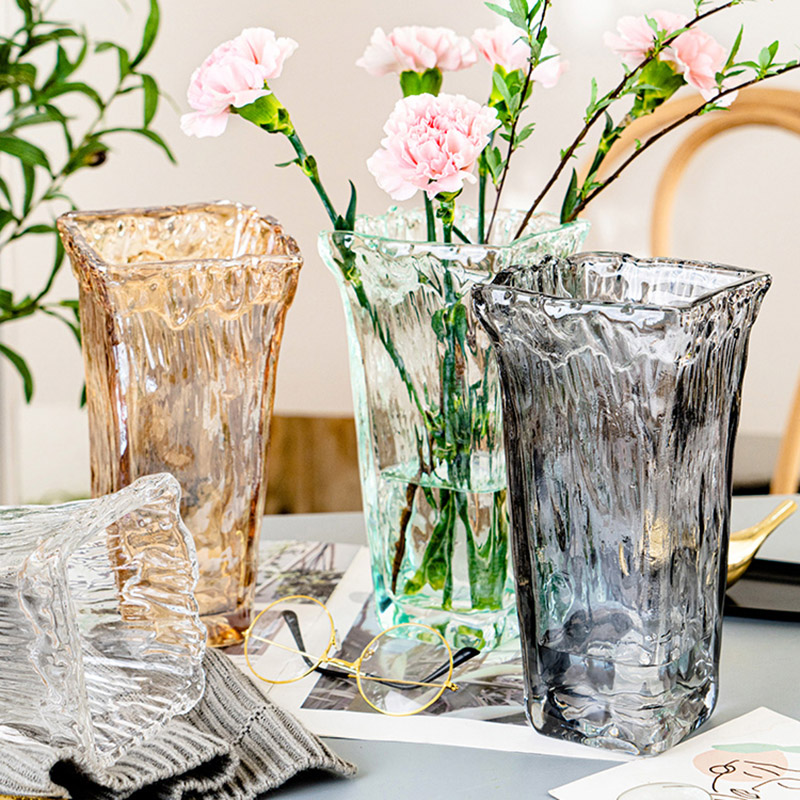 欧式 创意水晶花瓶西班牙风客厅办公室ins风摆件鲜花现代简约水培