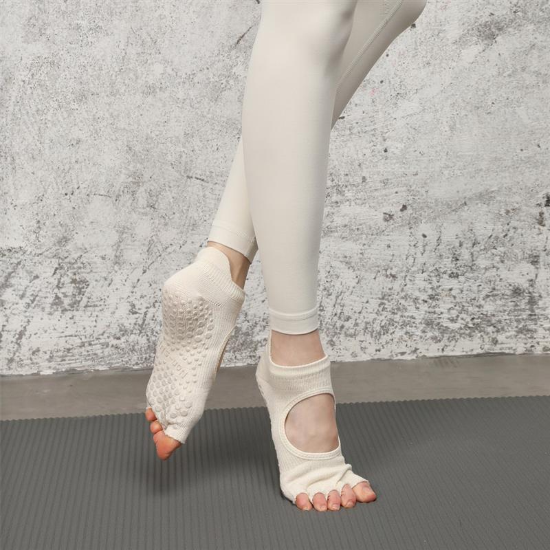 薄款 普拉提专用袜露趾瑜伽袜子室内运动防滑专业女分趾五指袜夏季