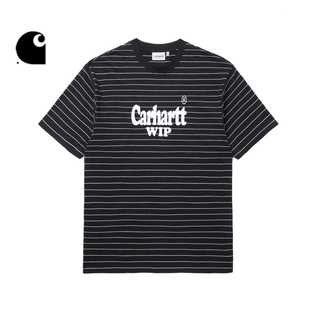 WIP短袖 T恤男装 Carhartt 校园风LOGO字母印花条纹宽版 卡哈特 春季