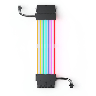 零度世家主板24PIN电源霓彩三代发光线ARGB显卡8pin6 2霓虹延长线