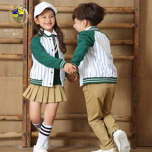 幼儿园园服班服男女运动儿童中小学生校服定制套装 春秋棒球服老师