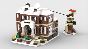 适用乐高小颗粒拼装 积木模型玩具 MOC迷你街景建筑系列小鬼当家