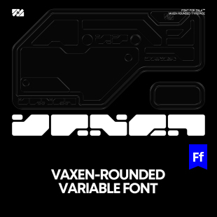 机械未来英文字体logo标识排版 版 Vaxen 字体安装 下载mac 式