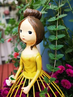 新款 铁艺装 欧式 可爱娃娃植物铁线莲爬藤小花架 园艺杂货 饰摆件