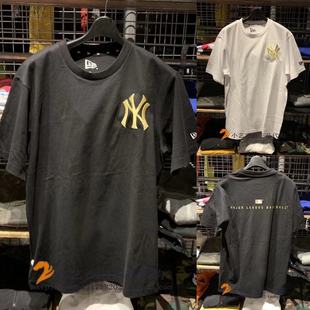 Yankees MLB 洋基队字母印花休闲短袖 NY男女刺绣T恤