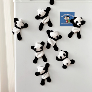 毛绒熊猫冰箱贴留言便利贴磁性贴可爱礼物四川成都旅游纪念品