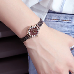 正品 聚利时小盘手表女时尚 韩国钢带2018新款 石英女表防水复古表