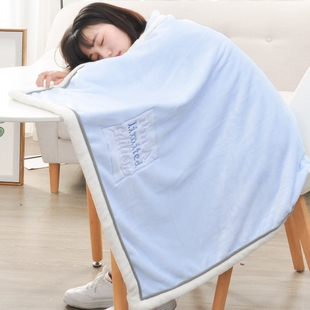 小毛毯被子盖腿午休毯子夏季 办公室午睡毯沙发珊瑚绒空调盖毯学生
