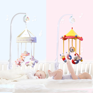 婴儿床铃布艺0 1岁宝宝床头铃新生儿摇铃安抚玩具婴儿床床挂 包邮