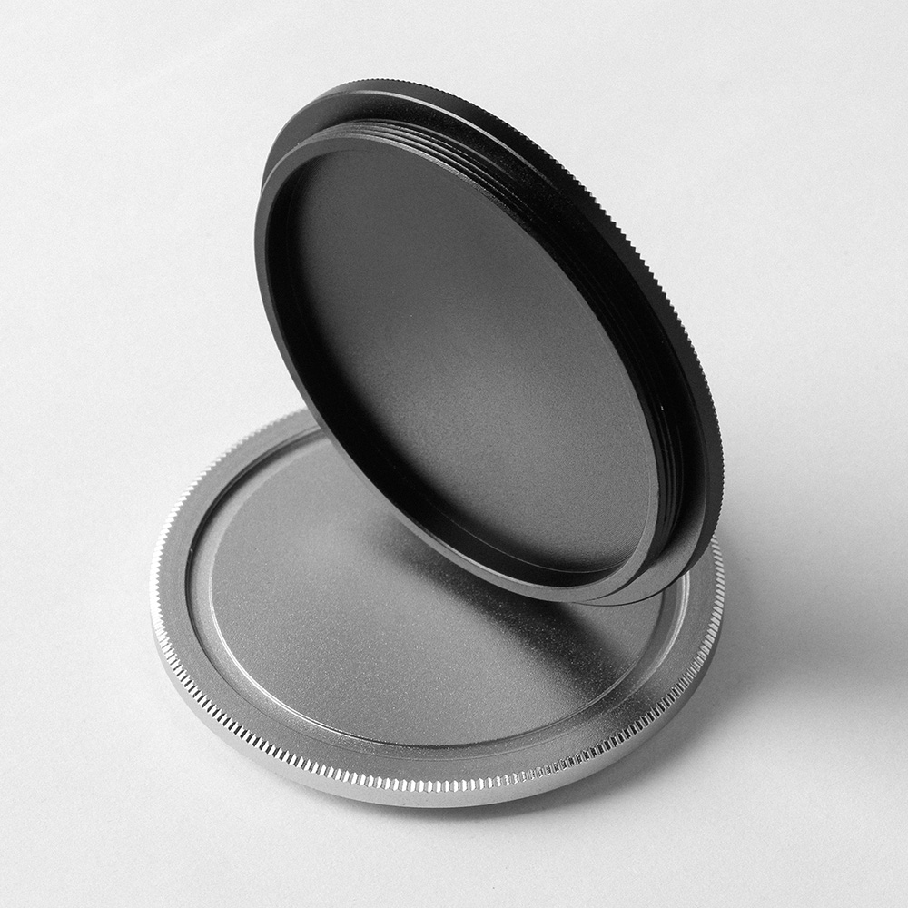 银色 金属螺口 旋入式 螺纹前盖 通用铝合金镜头盖 哑光 49mm