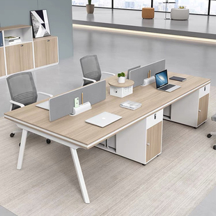 新款 成都职员办公桌椅组合4四6人位简约办公室家具电脑桌屏风员工