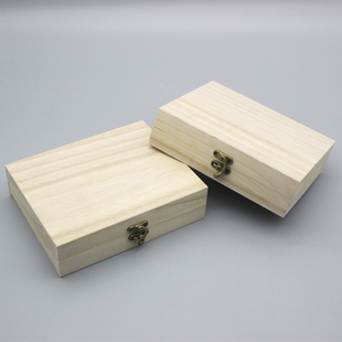 木盒子实木质收纳盒茶叶盒人参包装 盒礼品盒正方形桐木翻盖小木盒