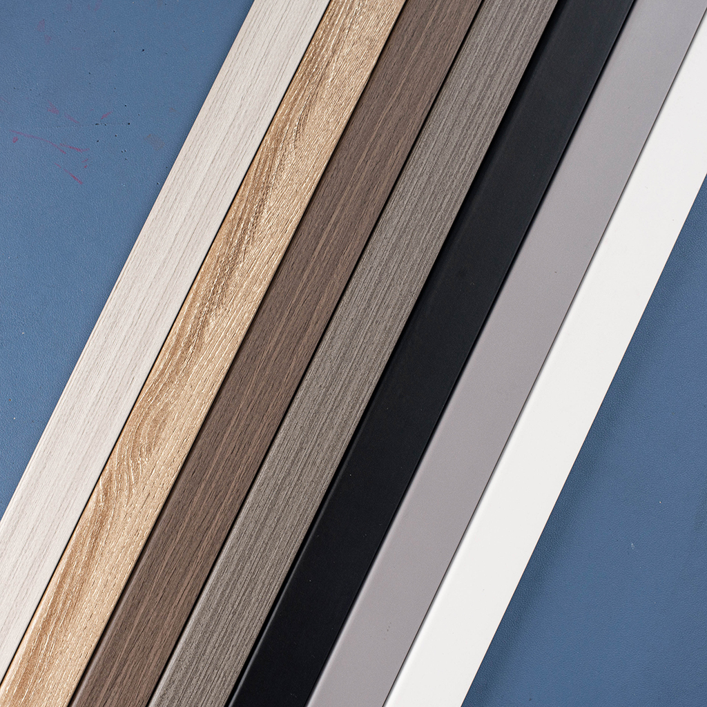 4公分 极窄极简平面平板简约轻奢实木免漆包覆白色黑色灰色踢脚线