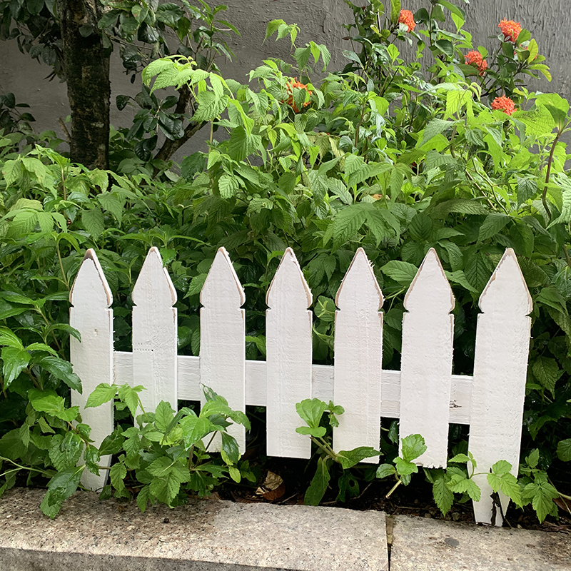 复古室外花园栅栏围栏装 饰庭院做旧小篱笆实木制护栏 旧城古迹美式