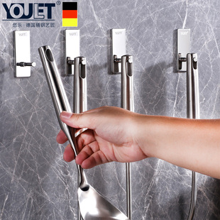 德国YOULET 厨房挂钩免打孔浴室卫生间无痕门后壁挂强力创意粘钩